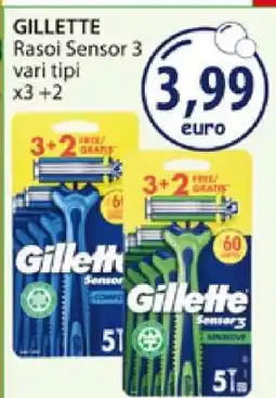 Acqua & Sapone GILLETTE Rasoi Sensor 3 vari tipi x3 +2 offerta