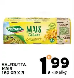 Extra Supermercati Valfrutta mais offerta