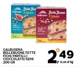 Extra Supermercati Galbusera bellebuone fette fichi/mirtilli/ cioccolato/semi offerta