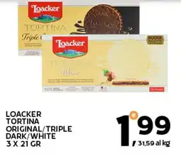 Extra Supermercati Loacker tortina original/triple dark/white offerta