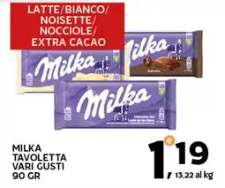 Extra Supermercati Milka tavoletta offerta