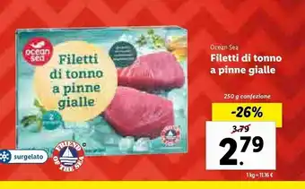 Lidl Filetti di tonno a pinne gialle 250 g(ml) offerta