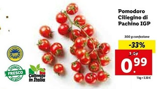 Lidl Pomodoro ciliegino di pachino igp offerta