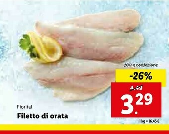 Lidl Filetto di orata offerta