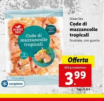 Lidl Code di mazzancolle tropicali offerta
