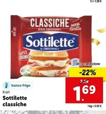 Lidl Sottilette classiche offerta