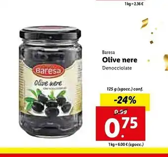 Lidl Olive nere denocciolate 125 g(ml) offerta