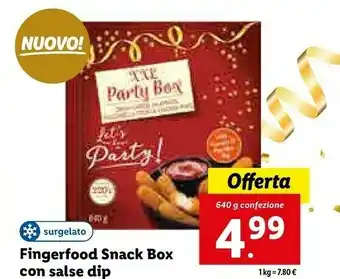 Lidl Fingerfood snack box con salse dip 1 kg offerta