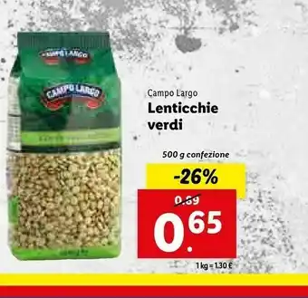 Lidl Campo largo - lenticchie offerta