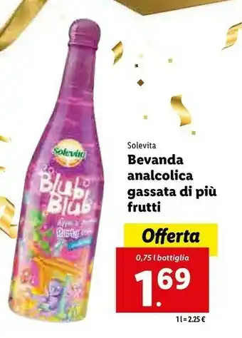 Lidl Bevanda analcolica gassata di più frutti 0,75 lt offerta
