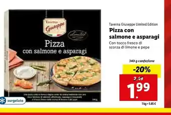Lidl Pizza con salmone e asparagi offerta