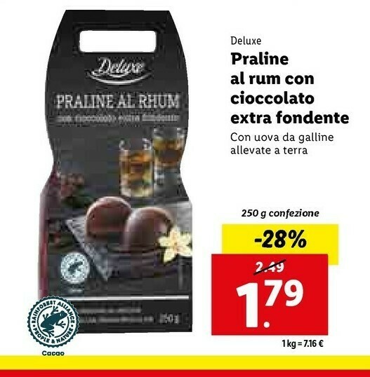 Deluxe Praline Al Rum Con Cioccolato Extra Fondente Offerta Di Lidl