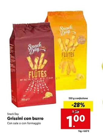 Lidl Grissini con burro offerta