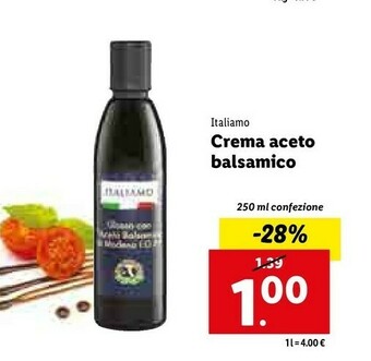 Lidl Aceto balsamico di modena 250 g(ml) offerta