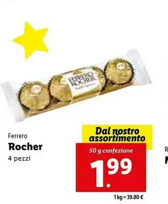 Lidl Ferrero - rocher 50 g(ml) offerta