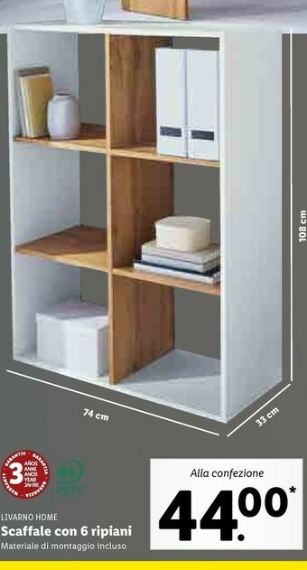 Lidl Livarno home scaffale con 6 ripiani offerta