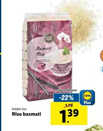 Lidl Golden sun - riso basmati offerta