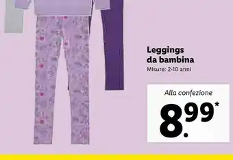 Lidl Leggings da bambina offerta