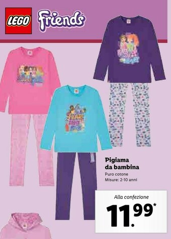 Lidl Pigiama da bambina offerta
