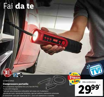 Lidl Ultimate speed compressore portatile offerta