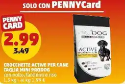 PENNY Crocchette active per cane taglia mini PRODOG offerta