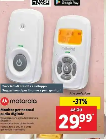 Lidl Monitor per neonati audio digitale offerta