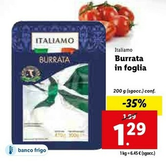 Lidl Burrata 200 g(ml) offerta
