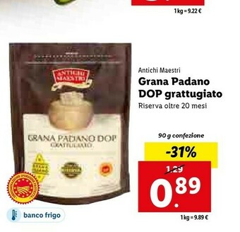 Grana padano dop grattugiato