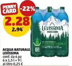 PENNY Acqua naturale LEVISSIMA offerta
