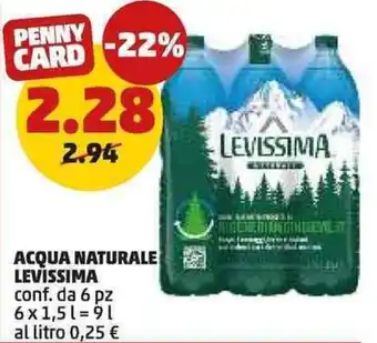 Acqua naturale LEVISSIMA