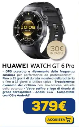 Euronics HUAWEI WATCH GT 6 Pro offerta