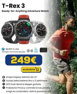 Euronics amazfit T-Rex 3 offerta