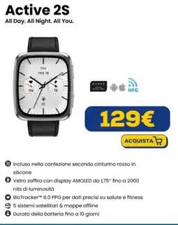 Euronics amazfit Active 2S offerta
