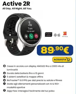 Euronics amazfit Active 2R offerta