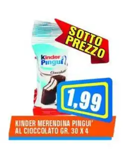 Punto Vigas Kinder merendina pingui' al cioccolato offerta