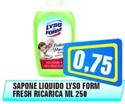 Punto Vigas Sapone liquido lyso form fresh ricarica offerta
