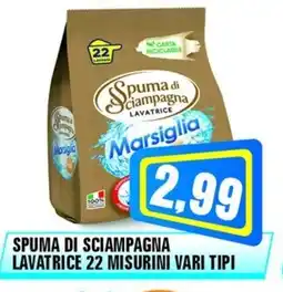 Punto Vigas Spuma di sciampagna lavatrice 22 misurini offerta