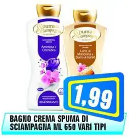 Punto Vigas Bagno crema spuma di sciampagna offerta