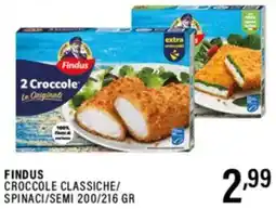 Gecop Findus croccole classiche/ spinaci/semi offerta