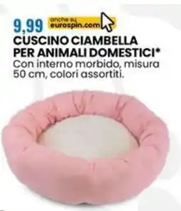 Eurospin Cuscino ciambella per animali domestici offerta