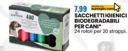 Eurospin Sacchetti igienici biodegradabili per cani offerta