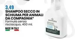 Eurospin Shampoo secco in schiuma per animali da compagnia offerta