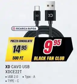 Trony XD CAVO USB XDCE22T offerta