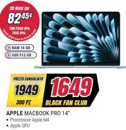Trony APPLE Macbook pro 14″ offerta