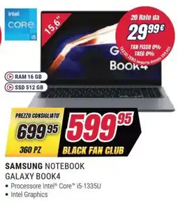 Trony SAMSUNG NOTEBOOK GALAXY BOOK4 offerta
