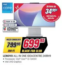 Trony LENOVO ALL IN ONE IDEACENTRE 241RH9 offerta