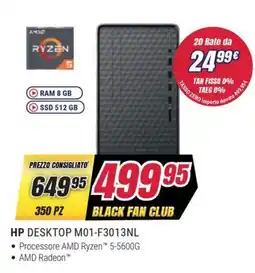 Trony HP DESKTOP M01-F3013NL offerta