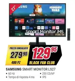 Trony SAMSUNG SMART MONITOR LS27 offerta