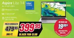 Trony Aspire Lite 14 intel (AL14-32P-35ST) offerta