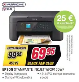 Trony EPSON STAMPANTE INKJET WF2910DWF offerta